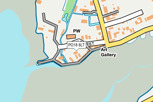 PO18 8LT map - OS OpenMap – Local (Ordnance Survey)
