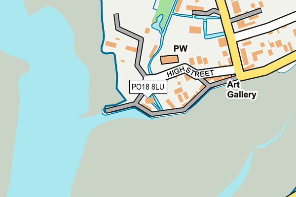 PO18 8LU map - OS OpenMap – Local (Ordnance Survey)