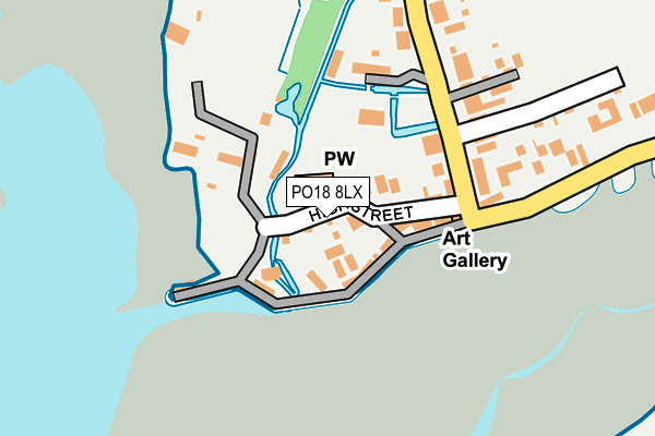 PO18 8LX map - OS OpenMap – Local (Ordnance Survey)