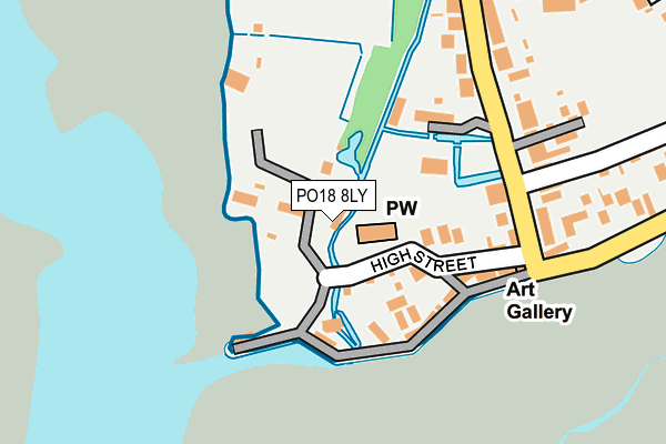 PO18 8LY map - OS OpenMap – Local (Ordnance Survey)