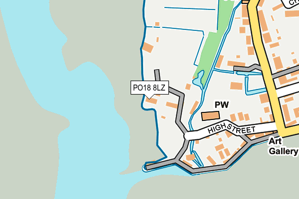 PO18 8LZ map - OS OpenMap – Local (Ordnance Survey)