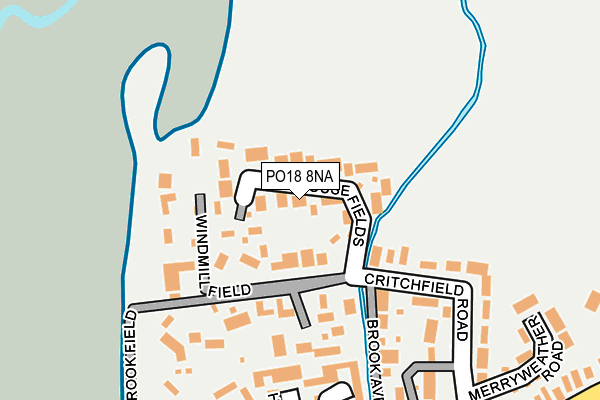 PO18 8NA map - OS OpenMap – Local (Ordnance Survey)