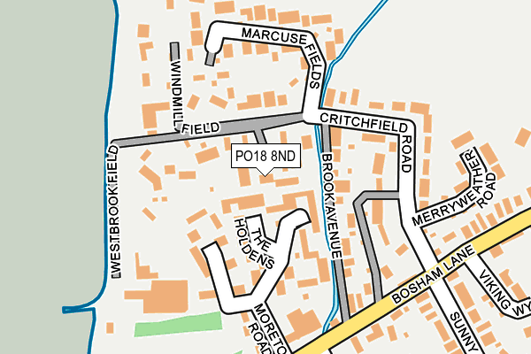 PO18 8ND map - OS OpenMap – Local (Ordnance Survey)