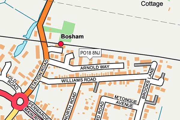 PO18 8NJ map - OS OpenMap – Local (Ordnance Survey)