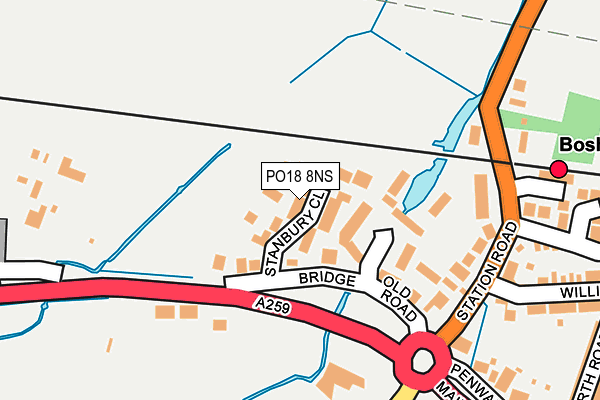 PO18 8NS map - OS OpenMap – Local (Ordnance Survey)