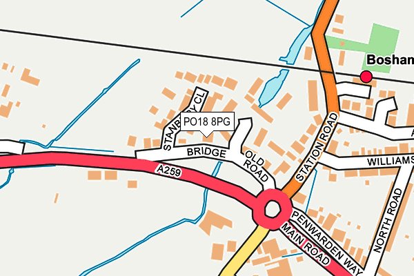 PO18 8PG map - OS OpenMap – Local (Ordnance Survey)