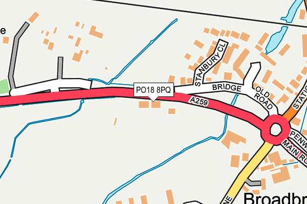 PO18 8PQ map - OS OpenMap – Local (Ordnance Survey)