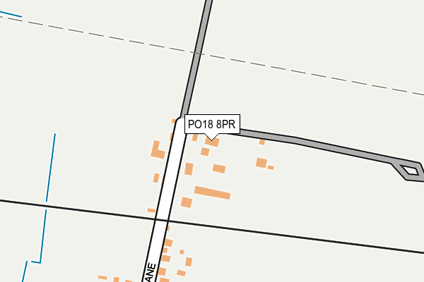 PO18 8PR map - OS OpenMap – Local (Ordnance Survey)