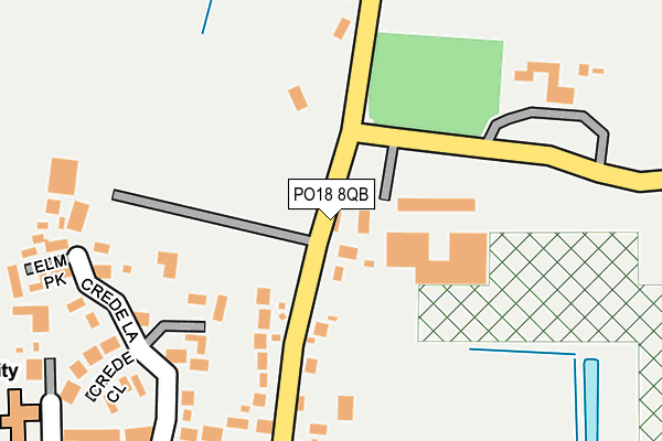 PO18 8QB map - OS OpenMap – Local (Ordnance Survey)