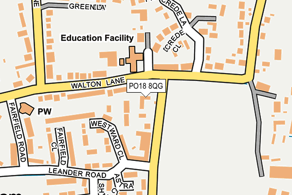 PO18 8QG map - OS OpenMap – Local (Ordnance Survey)