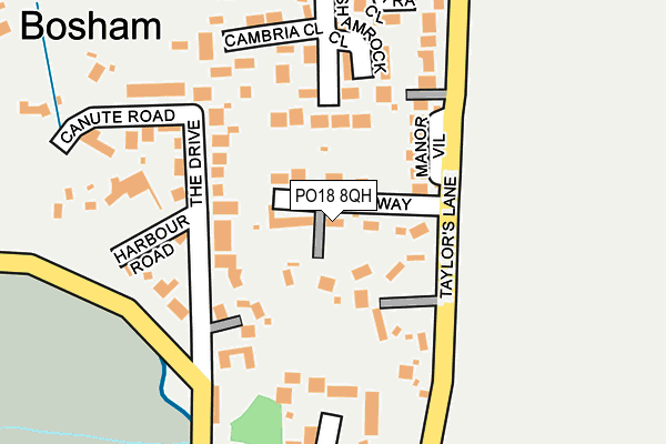 PO18 8QH map - OS OpenMap – Local (Ordnance Survey)