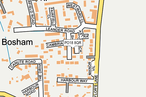 PO18 8QR map - OS OpenMap – Local (Ordnance Survey)