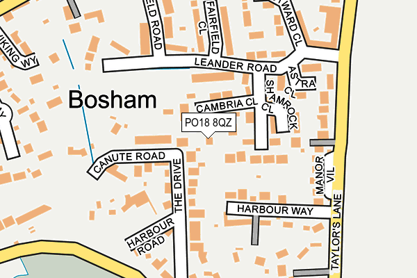 PO18 8QZ map - OS OpenMap – Local (Ordnance Survey)