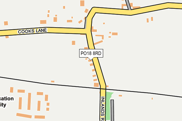 PO18 8RD map - OS OpenMap – Local (Ordnance Survey)