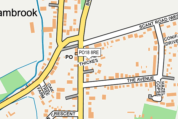 PO18 8RE map - OS OpenMap – Local (Ordnance Survey)