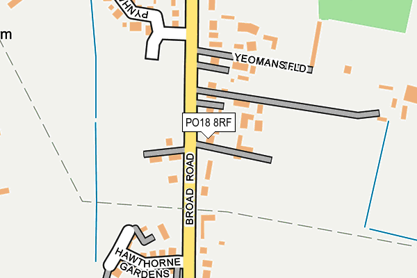 PO18 8RF map - OS OpenMap – Local (Ordnance Survey)