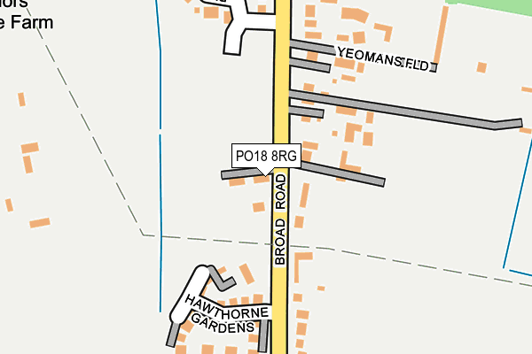 PO18 8RG map - OS OpenMap – Local (Ordnance Survey)