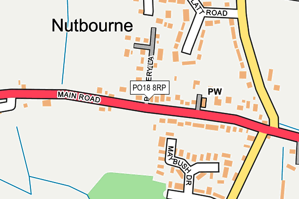 PO18 8RP map - OS OpenMap – Local (Ordnance Survey)