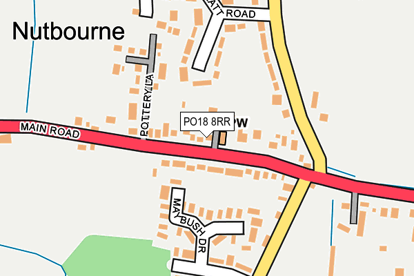 PO18 8RR map - OS OpenMap – Local (Ordnance Survey)