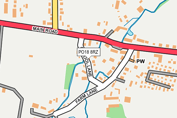 PO18 8RZ map - OS OpenMap – Local (Ordnance Survey)