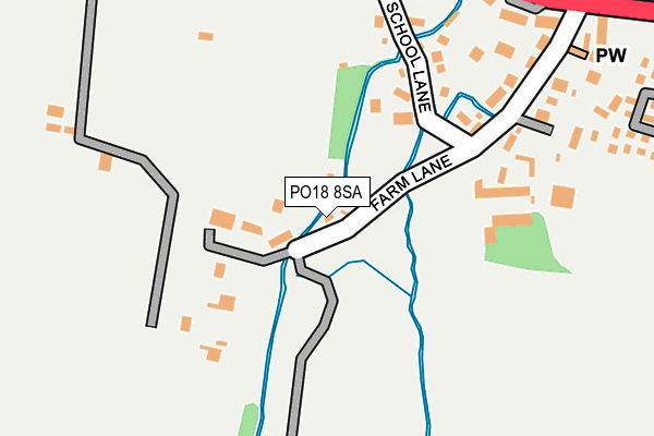 PO18 8SA map - OS OpenMap – Local (Ordnance Survey)