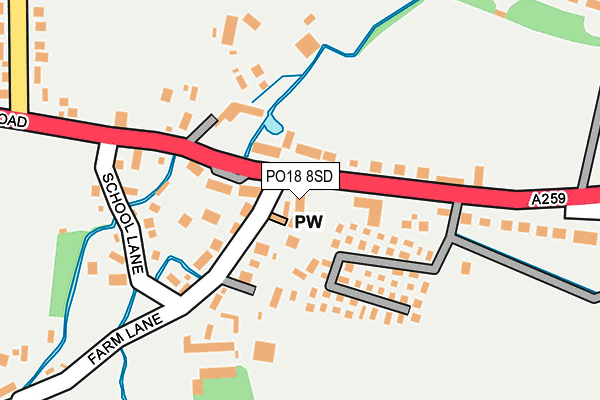 PO18 8SD map - OS OpenMap – Local (Ordnance Survey)