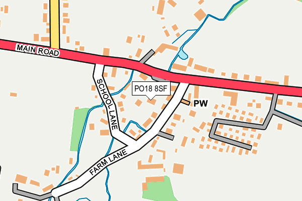 PO18 8SF map - OS OpenMap – Local (Ordnance Survey)