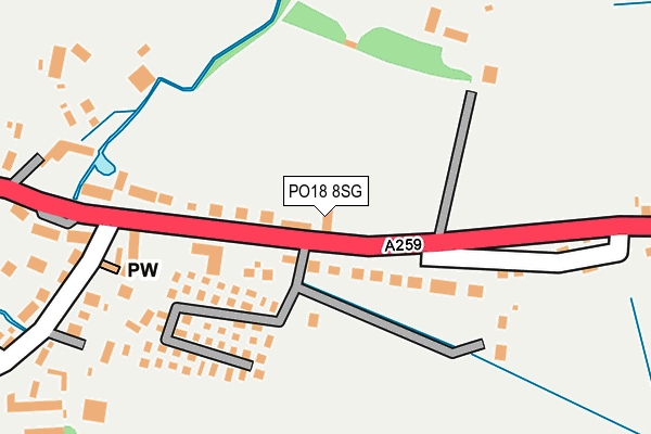 PO18 8SG map - OS OpenMap – Local (Ordnance Survey)