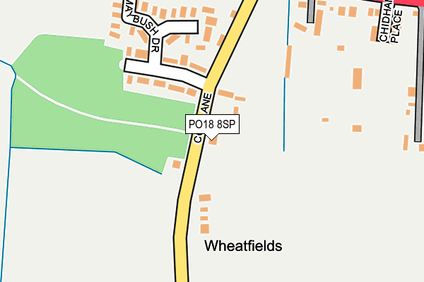 PO18 8SP map - OS OpenMap – Local (Ordnance Survey)