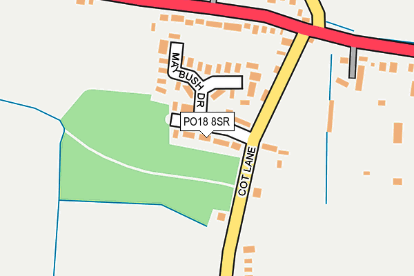 PO18 8SR map - OS OpenMap – Local (Ordnance Survey)