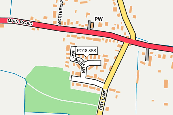 PO18 8SS map - OS OpenMap – Local (Ordnance Survey)