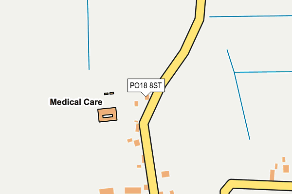 PO18 8ST map - OS OpenMap – Local (Ordnance Survey)