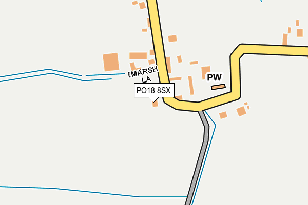 PO18 8SX map - OS OpenMap – Local (Ordnance Survey)