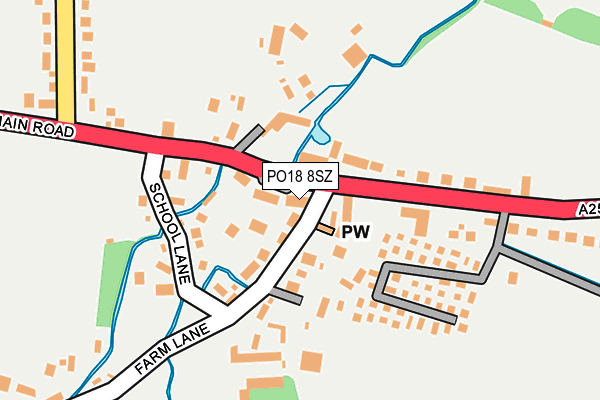 PO18 8SZ map - OS OpenMap – Local (Ordnance Survey)