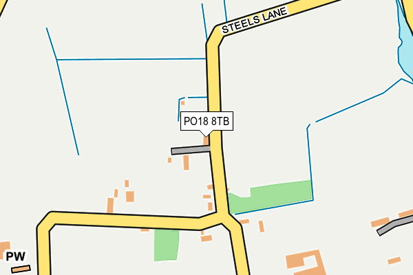 PO18 8TB map - OS OpenMap – Local (Ordnance Survey)