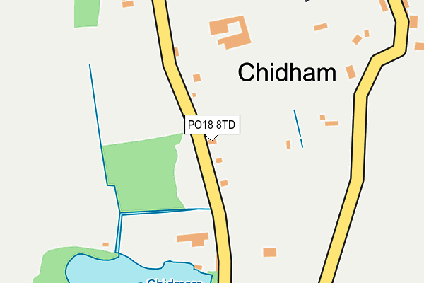 PO18 8TD map - OS OpenMap – Local (Ordnance Survey)