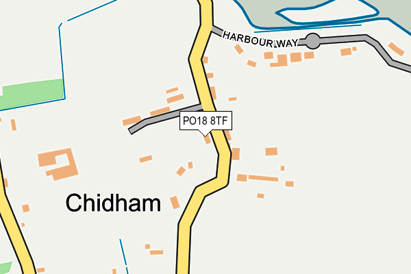 PO18 8TF map - OS OpenMap – Local (Ordnance Survey)