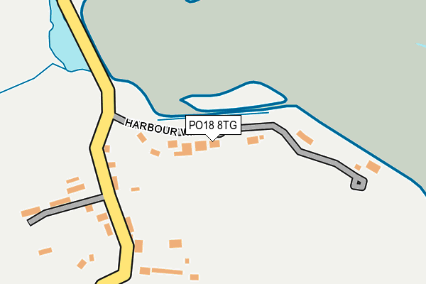 PO18 8TG map - OS OpenMap – Local (Ordnance Survey)