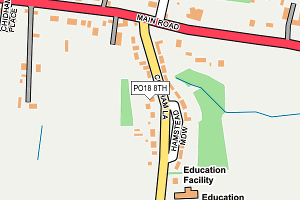 PO18 8TH map - OS OpenMap – Local (Ordnance Survey)