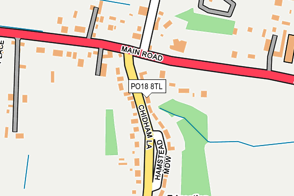 PO18 8TL map - OS OpenMap – Local (Ordnance Survey)