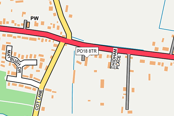 PO18 8TR map - OS OpenMap – Local (Ordnance Survey)