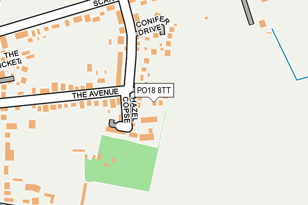 PO18 8TT map - OS OpenMap – Local (Ordnance Survey)