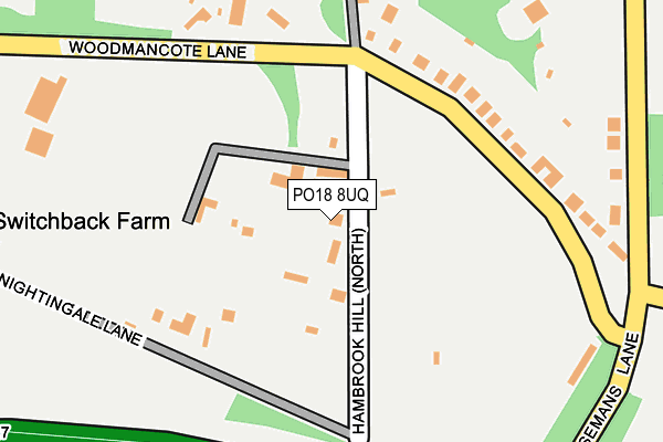 PO18 8UQ map - OS OpenMap – Local (Ordnance Survey)