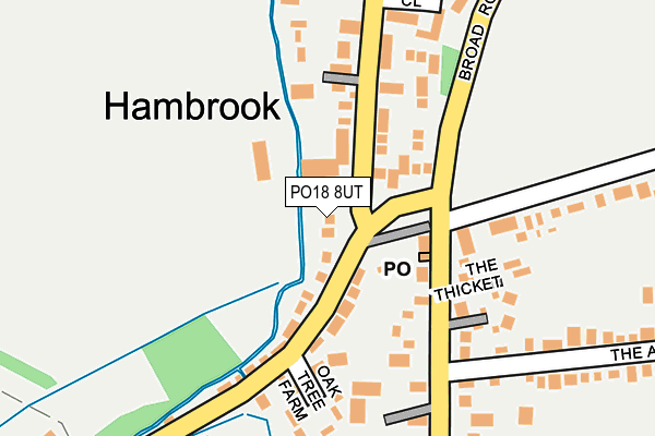 PO18 8UT map - OS OpenMap – Local (Ordnance Survey)