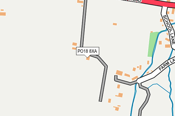 PO18 8XA map - OS OpenMap – Local (Ordnance Survey)