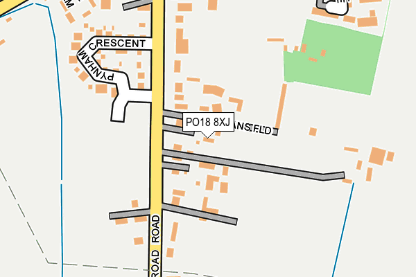 PO18 8XJ map - OS OpenMap – Local (Ordnance Survey)