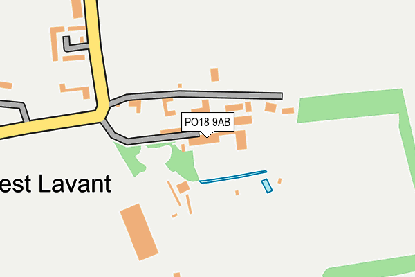 PO18 9AB map - OS OpenMap – Local (Ordnance Survey)