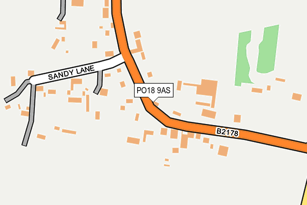 PO18 9AS map - OS OpenMap – Local (Ordnance Survey)