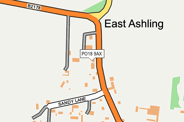 PO18 9AX map - OS OpenMap – Local (Ordnance Survey)