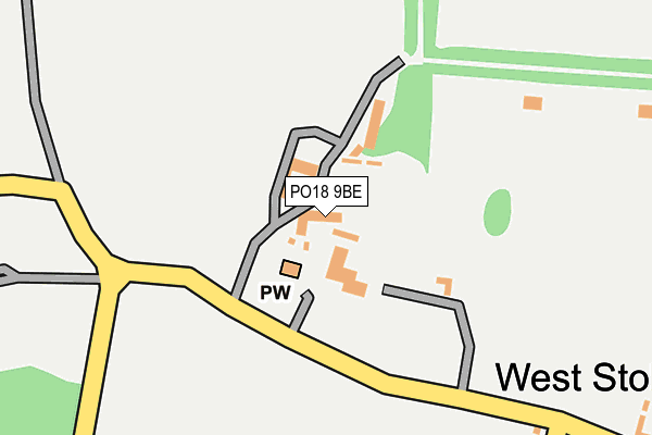 PO18 9BE map - OS OpenMap – Local (Ordnance Survey)